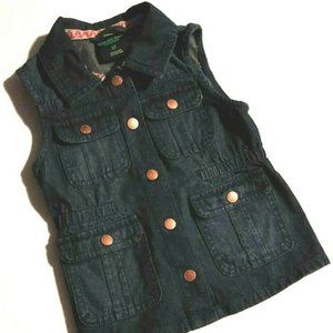 Genuine Kids Oshkosh Girls Denim Utility Vest 3T